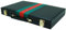 Backgammon Koffer 38 cm Schwarzer Kunststoff mit grün/roter Band