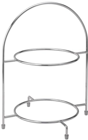 Utopia Chrome 2 Tier Cake Plate Stand 12.5 (32cm), F91202-000000-B01001, Single