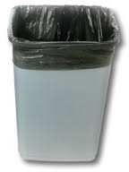 Bin Liners 25l Heavy Duty Square Rubbish Bags for Refuse and General Domestic Waste, 80 Gauge, 20 Micron. 38 x 60 x 60cm - 500 x Black