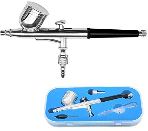 Awsuc Aerografo Doppia Azione gravità Alimentare 0,3mm ugelli Pistola Aerografo Set per Verniciatura Tatuaggi Nail Art Trucco Make up Spray Modellismo Pasticceria …