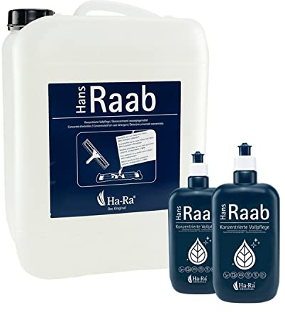 Hans Raab Konzentrierte Vollpflege 10 Liter inkl. 2 Dosierflaschen 500 ml (leer) I Allzweckreiniger für Haushalt Garten & Auto I Allesreiniger I Universal-Reiniger umwelt- & hautfreundlich