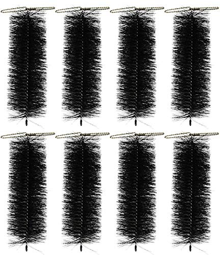 Selections Drain & Gutter Downpipe Brush Guard Plugs for Leaf, Moss & Debris Protection in Black - Pack of 8