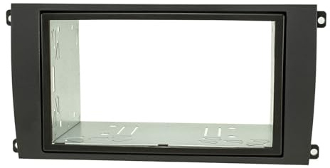 tomzz Audio 2442-004 Doppel DIN Radioblende Set kompatibel mit Porsche Cayenne 9PA ab 2002-2010 schwarz