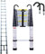 AutoFu 6.2M Extension Ladder Aluminum Foldable Ladders Capacity Max Load 150kg/330lb with EN131 Assemble with Roof Hook Stand-off Hook Kit for Home DIY Project Job, Maintenaning（20.34 foot)