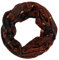 TigerTie Multifunktionstuch in braun schwarz mit Wassertropfen-Motiv - Tuch - Schal - Schlauchtuch - Wundertuch, Gr.48 cm x 48 cm (Umfang)