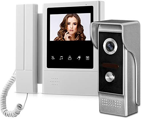 LUCINE 4.3 TFT Color Video Door Phone Intercom System Wired Door Bell interphone Screen Monitor for Home Apartment Safe (1+1)