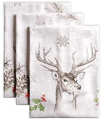 Maison d' Hermine Christmas Dew 100% Baumwolle Set von 3 Multi-Purpose Küchenhandtuch | Bar Handtücher | Frühling/Sommer | Ostern (50cm X 70cm)