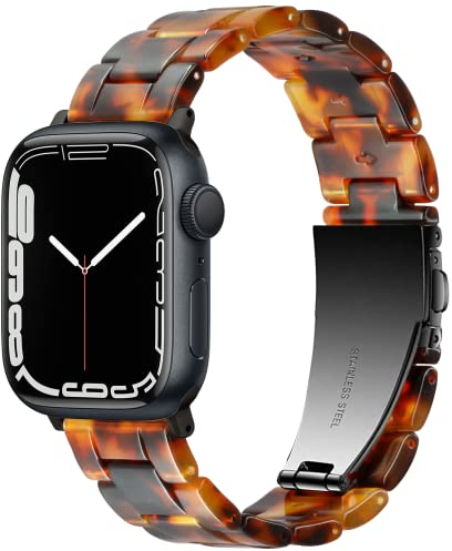 Vamyzji Compatible with Apple Watch Straps 42mm(Series 10) 41mm 40mm 38mm, Lightweight Waterproof Easy Adjustable Resin Sport iWatch Strap for Apple Watch Series 10 9 8 7 6 5 4 3 2 1 iWatch SE