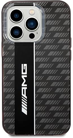 CG MOBILE AMG Double Layer Carbon Pattern II Transparente Hartschale für iPhone 13 Pro (6,1 Zoll) - Schwarz