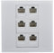 86 Tipo 6 Puertos CAT5E RJ45 Placa de Pared Placa Electrónica de Montaje en Pared Internet LAN Conector Cubierta para Ordenador Portátil Red