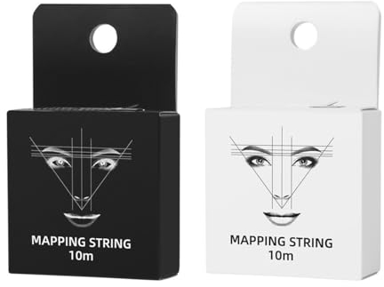 WANGCL 2 Stück Augenbrauen Schnüre Vorgefärbter Faden Microblading Brow Mapping String für Semi Permanent Augenbrauen Tattoo