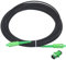 sourcing map 1Pcs 32.8Ft Single Mode Simplex OS2 Armored Fiber Optic Patch Cable LSZH SC/APC-SC/APC Jumper Optical Black for Fiber Optic LAN Networks with Adapter