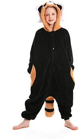SimZoo Kinder Jumpsuit Einteiler Cosplay Schlafoverall Tier Kostüm Onesie für Karneval Halloween Weihnachten Party