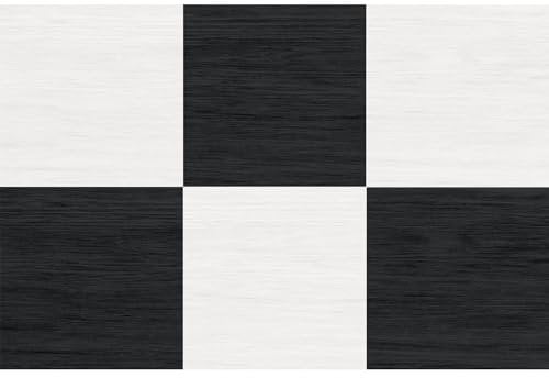 FloorPops Chris Loves Julia 12-in by 12-in Lawrence Black Peel and Stick Floor Tiles, FP5059