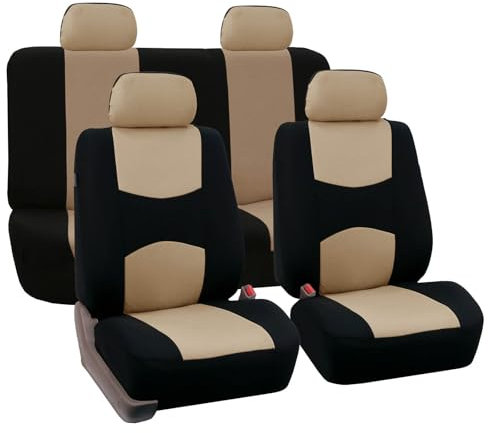 LECREA Autositzbezüge Sets für Mini Clubman/Cabrio Clubman One/Cooper/Cooper S F54 F55 F56 F57 F60 4 Doors, 5 Sitzer Sitzbezüge Sitzschutz Atmungsaktiv, Allwetter rutschfest Vorne Hinten Sitzschoner