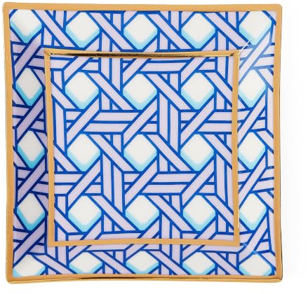 Jonathan Adler Quadratisches Tablett aus Korbgeflecht