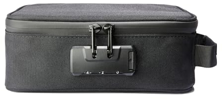 URBAN LEAF Geruchsdichte Tasche mit Zahlenschloss Reise Case mit geruchsneutralisierender Aktivkohle - Reise- und Aufbewahrungsbox für Zubehör im Koffer (Bag only, schwarz)