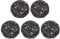 sourcing map 5 Pcs Wicker Rattan Balls 3 Inch Rattan Decorative Balls Vase Fillers for Wedding Party Centerpiece Bowls Home Decoration Black