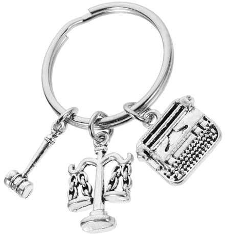 GALPADA Porte-clés Chic en Alliage Argenté, Pendentif Décoratif pour Avocat | Présent Avocat, Pte Clé Àmotif Balance de Justice, Accessoires Pte-clés