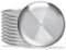 Akamino 10 Pcs 8 Inch Metal Plates,20 cm Round Stainless Steel Serving Platter Plates,Unbreakable Dinner Dishes,Rust Resistant Silver Camping Plate Tray for Food,Barbecue,Picnics and Outdoor