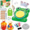 JONRRYIN Kit Ceramica per Bambini, Ruota in Ceramica Elettrica per Bambini, Kit Ceramica Fai da Te con Argilla per Ceramica, Colori, Grembiuli, Regali per Bambini dai 6 Anni (Verde)