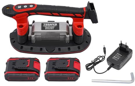Ventouse électrique - Outil de vibration pour carrelage - 21 V - 2000 mAh - Outils vibrants - 6 vitesses réglables (deux piles)