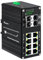 Commutateur Ethernet Industriel 12 Ports Gigabit PoE+ L2 Switch avec 4 Ports SFP 1000Base-X + 8 Ports RJ45 10/100/1000T, Gestion de la Bande passante, entrée IP40, 48 ~ 57 VDC