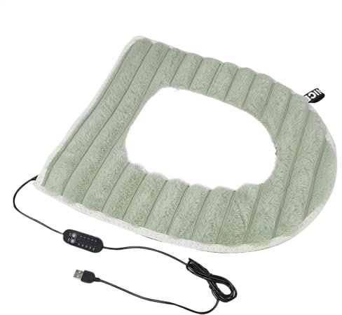 Heated Toilet Seat Cover | Bathroom Soft Toilet Seat Cover Pad - USB Powered Comfort Heated Toilet Seat Cover, Adjustable Temperature Toilet Seat Cover