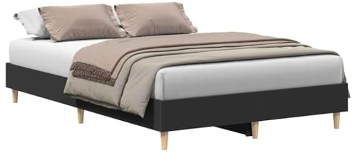 vidaXL Bettgestell ohne Matratze Schwarz 140x190 cm Holzwerkstoff