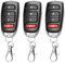 Telecomando Cancello Universali 433 Mhz 3 Pezzi Telecomando Universale Garage con 4 tasti 50 Metri Gamma Copia Codice Fisso Compatibile con 2260, 2262, PT2264, 5326, 2240, 1527