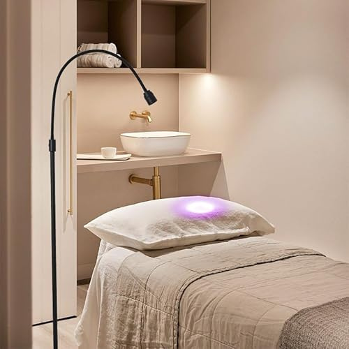 Lampe UV à Cils, Lumière LED UV 10W Pour Photopolymérisation Lumière Extensions Cils, Lampe à Cils à Col de Cygne, Taille De Spot RéGlable, Colle Durcie En 1-3 Secondes,noir