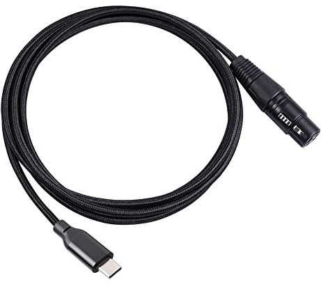 Sirxlevcy USB Type C To XLR Adapter Type C Male To 3 Pin XLR Female Microphone Cable Connector Computer Audio Data Cable 3 Meters