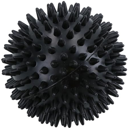 Spiky Massage Ball Black 9cm Roller Deep Tissue Muscle Relief Foot Gym Yoga