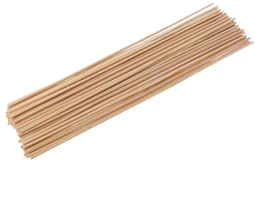 50 Stück Pflanzenstecker aus Holz, Blumenstäbe, Blumenstecker, Gartenarbeit, Bindedraht für Taschen, Bindebänder