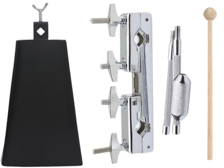 Colcolo Drum Cowbell Mount Set Percussion Pedal Mount 6 Zoll Accs Musikinstrument für Drumset für Bass Drum Pedale Cowbell Holder, B Set