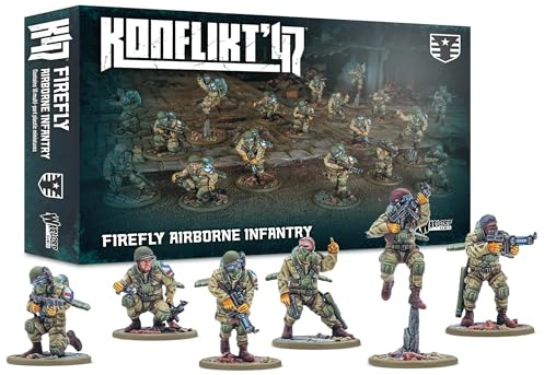 Warlord Games Firefly Airborne Infantry - United States Miniatures for Konflikt 47 Highly Detailed 28mm Scale Miniatures