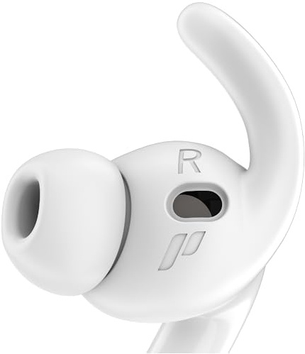 Proof Labs 4 Paar Ohrbügel-Abdeckungen für AirPods Pro 3 [zusätzliche Aufbewahrungstasche] rutschfeste Ohrstöpsel, Zubehör, kompatibel mit Apple AirPods Pro 3. Generation (weiß)