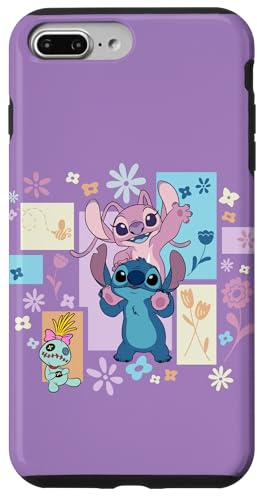 Hülle für iPhone 7 Plus/8 Plus Disney Stitch & Angel Spring Easter Friendly Flower Faces