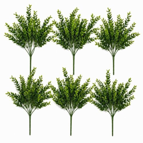 Multipack 32cm Artificial Boxwood Style Foliage Spray Stem Faux Green Leaf Bush