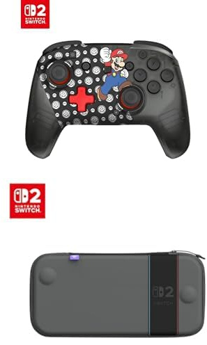 Turtle Beach Bundle of Rematch Wireless Gaming Controller: Super Mario Jump + PlayTrek Etui Offiziell von Nintendo lizenzierte schlanke Hülle zum Schutz deiner Nintendo Switch 2