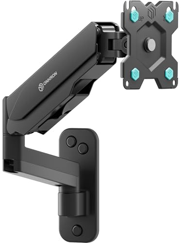 ONKRON Monitor Wall Mount 13-34, up to 8 kg, VESA 75x75-100x100, G150-B | Monitor arm wall mount, reach up to 508 mm, gas spring, tilting, cable management, offices, gaming & compact spaces, black