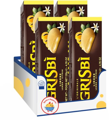 Biscotti Ripieni al Limone 135g Crema al Limone Snack Dolce Premium Grisbì Variazioni 4/8/12 Confezioni (12 PEZZI)