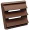 Kair Brown Gravity Grille 155mm External Dimension with 100mm - 4 inch Round Rear Spigot and Not-Return Shutters - Ducting Air Vent