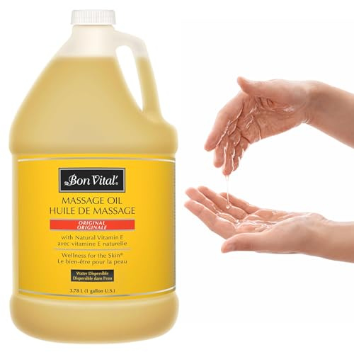 Bon Vital' Original Massage Oil, 1 Gallon, Unscented, No Nut Oils