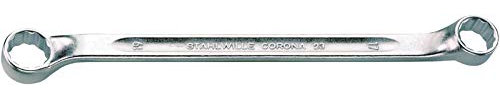 STAHLWILLE Nr. 23 Doppelringschlüssel CORONA metrische Schlüsselweite 6 x 7 mm L.170 mm flachgekröpft, Chrome-Alloy-Steel, verchromt