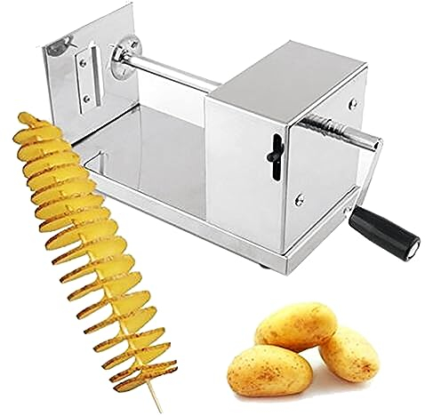 Manual Stainless Steel Potato Chips Slicer Spiral Twister Vegetable Cutter
