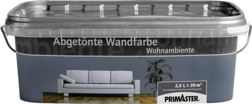 Primaster Wandfarbe Wohnambiente 2,5L Lavagrau Matt Innenfarbe Deckenfarbe