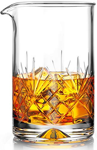 MOFADO Cocktail-Rührglas aus Kristall, 710 ml, dicker beschwerter Boden, nahtloses Design, professionelle Qualität