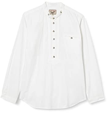 Stockerpoint Herren Renus2 Trachtenhemd, Weiß, S EU