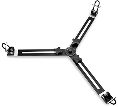 PROAIM Spreader da Terra in Alluminio Robusto per Treppiedi da Telecamera con Doppie Punte. Radius Regolabile da 16 a 26. Portata fino a 400 kg/880 lb(P-AL-SP)